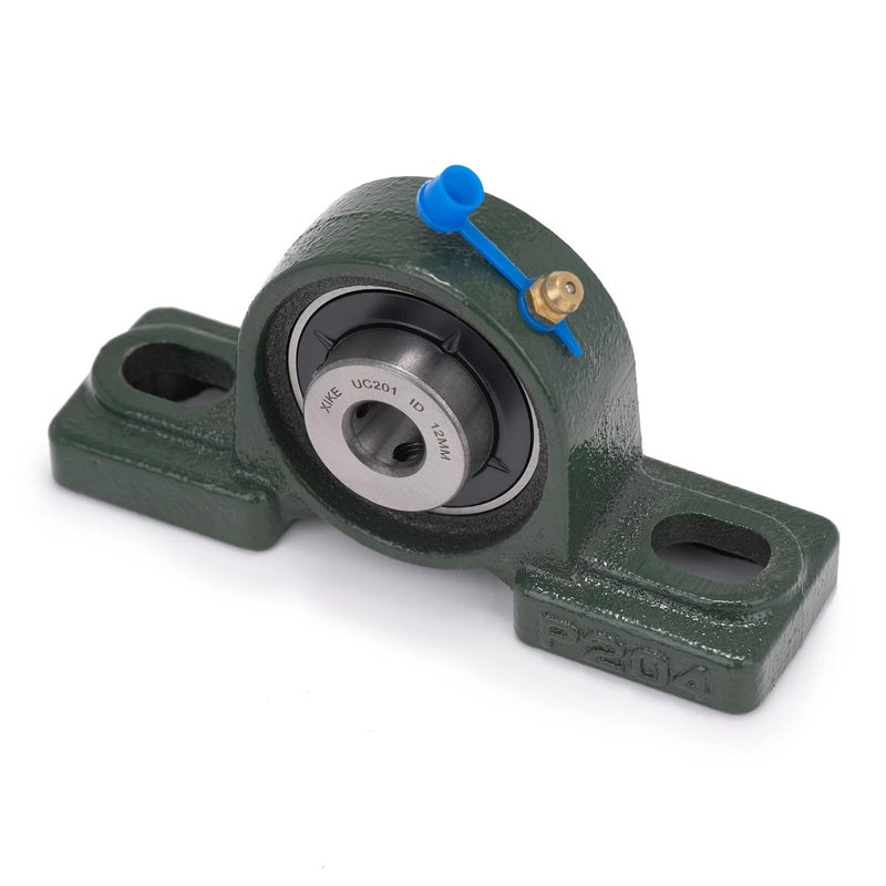 Xike 2 Pcs UCP201 Bore 12 mm Pillow Block Mounted Ball Bearings, Solid Cast Iron Base and Self Aligning Chrome Sealed Bearings. - Image 4